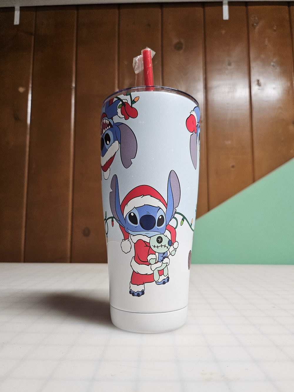 Disney Santa Stitch Tumbler